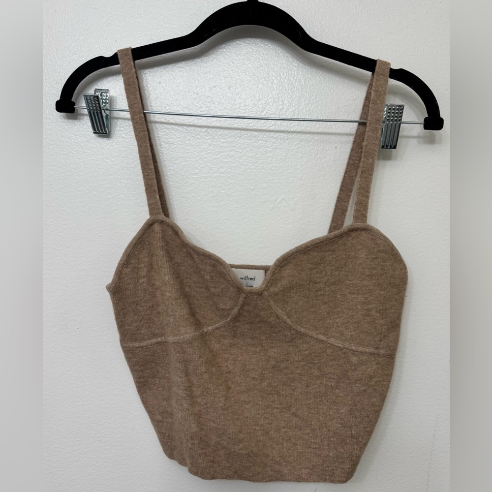 EUC Aritzia Sicily Sweater Bustier Tank | Women’s Fitted Knit Crop Top